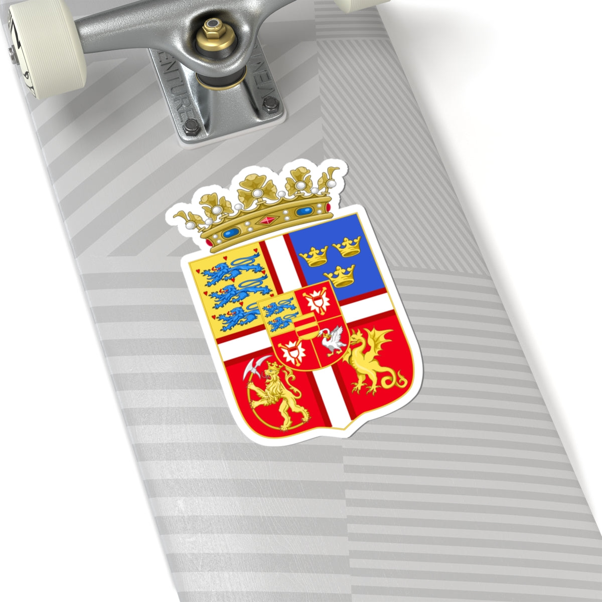 Armoiries du Roi Jean Ier de Danemark (Denmark) (Coat of Arms) STICKER Vinyl Kiss-Cut Decal