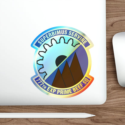 777th Expeditionary Prime Base Engineer Emergency Force Squadron (U.S. Air Force) Holographic STICKER Die-Cut Vinyl Decal-The Sticker Space