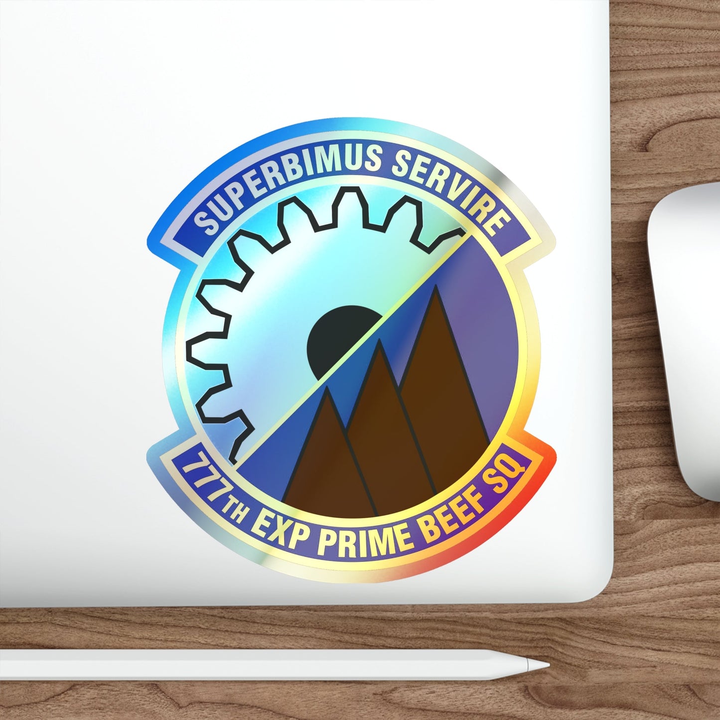 777th Expeditionary Prime Base Engineer Emergency Force Squadron (U.S. Air Force) Holographic STICKER Die-Cut Vinyl Decal-The Sticker Space