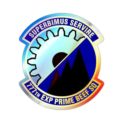 777th Expeditionary Prime Base Engineer Emergency Force Squadron (U.S. Air Force) Holographic STICKER Die-Cut Vinyl Decal 4 Inch Holographic - The Sticker Space