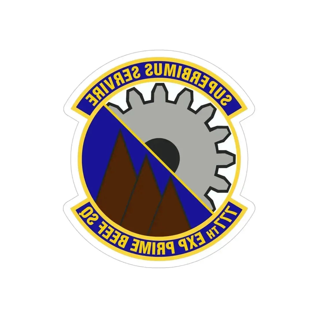 777th Expeditionary Prime Base Engineer Emergency Force Squadron (U.S. Air Force) REVERSE PRINT Transparent Die-Cut STICKER - The Sticker Space