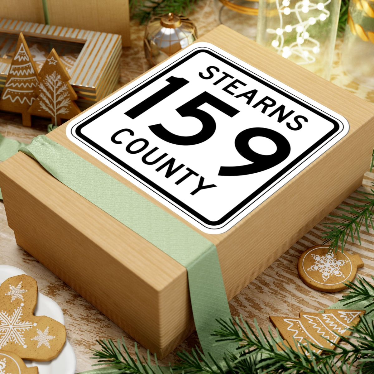 Stearns County Route 159 (Minnesota) (Road Sign) STICKER Vinyl Kiss-Cut Decal