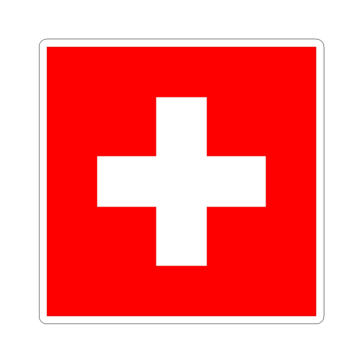 Flag of Switzerland (Switzerland) STICKER Vinyl Kiss-Cut Decal