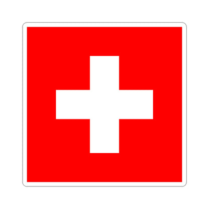 Flag of Switzerland (Switzerland) STICKER Vinyl Kiss-Cut Decal