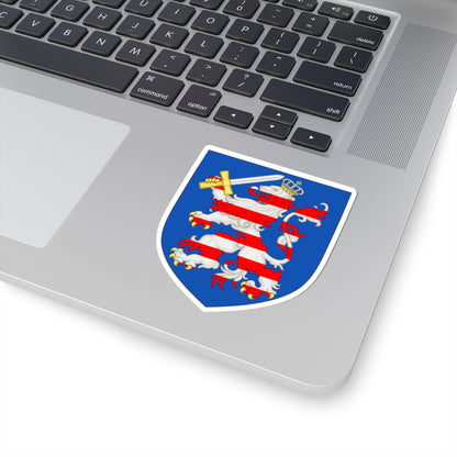 Arms of the Grand Duchy of Hesse 1806-1918 (Denmark) (Coat of Arms) STICKER Vinyl Kiss-Cut Decal