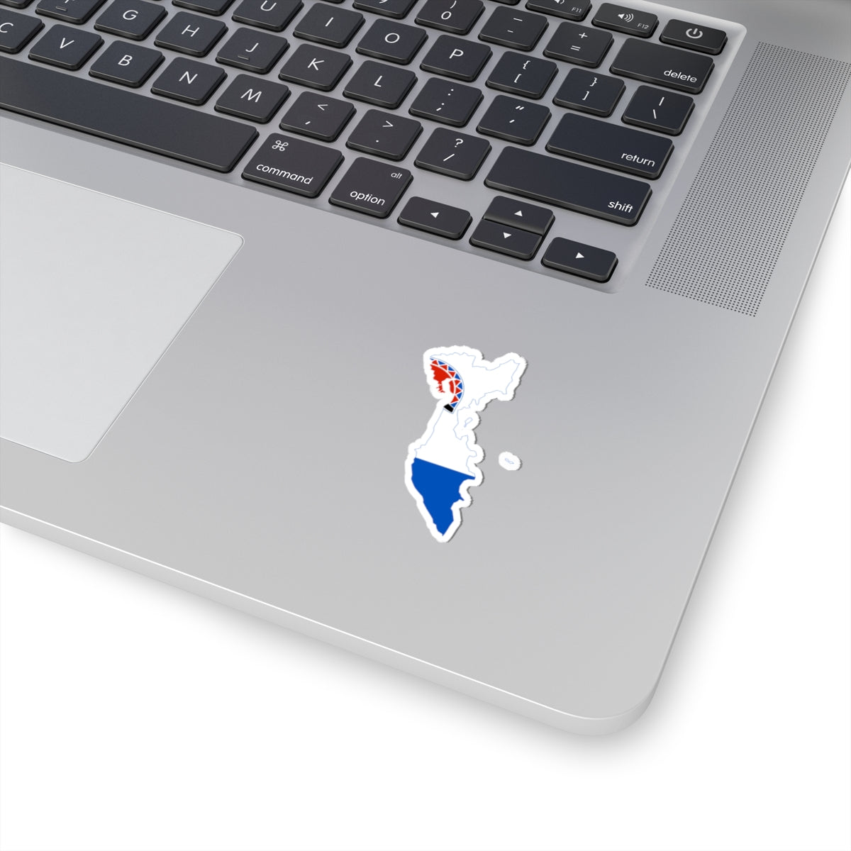 Flag-map of Kamchatka Krai (Russia) STICKER Vinyl Kiss-Cut Decal