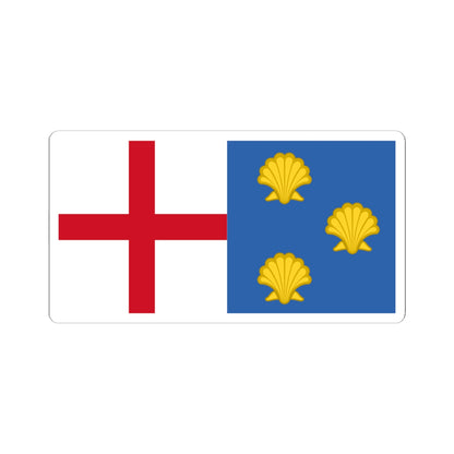 Flag of the Church of St James the Great Birlingham (England) STICKER Vinyl Kiss-Cut Decal