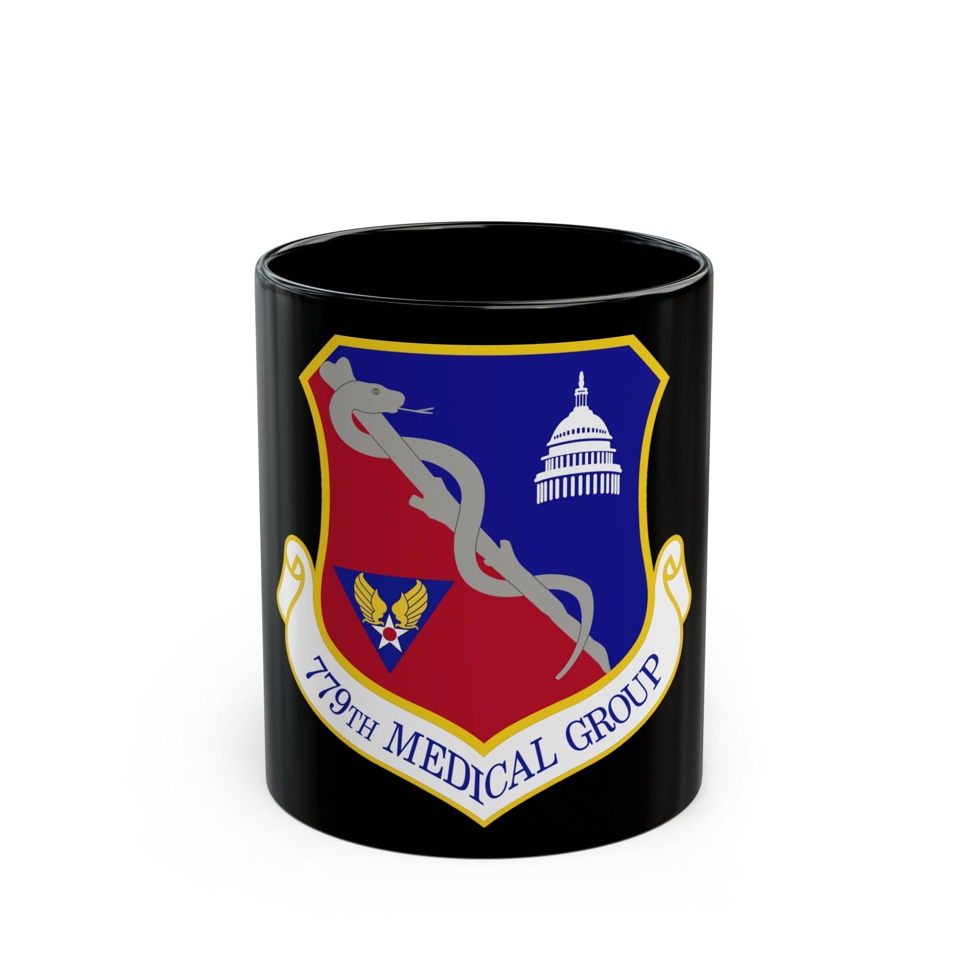 779th Medical Group (U.S. Air Force) Black Coffee Mug-11oz-The Sticker Space