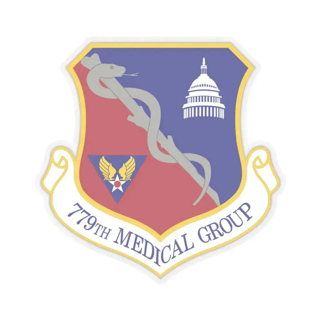 779th Medical Group (U.S. Air Force) STICKER Vinyl Kiss-Cut Decal 3 Inch Transparent - The Sticker Space