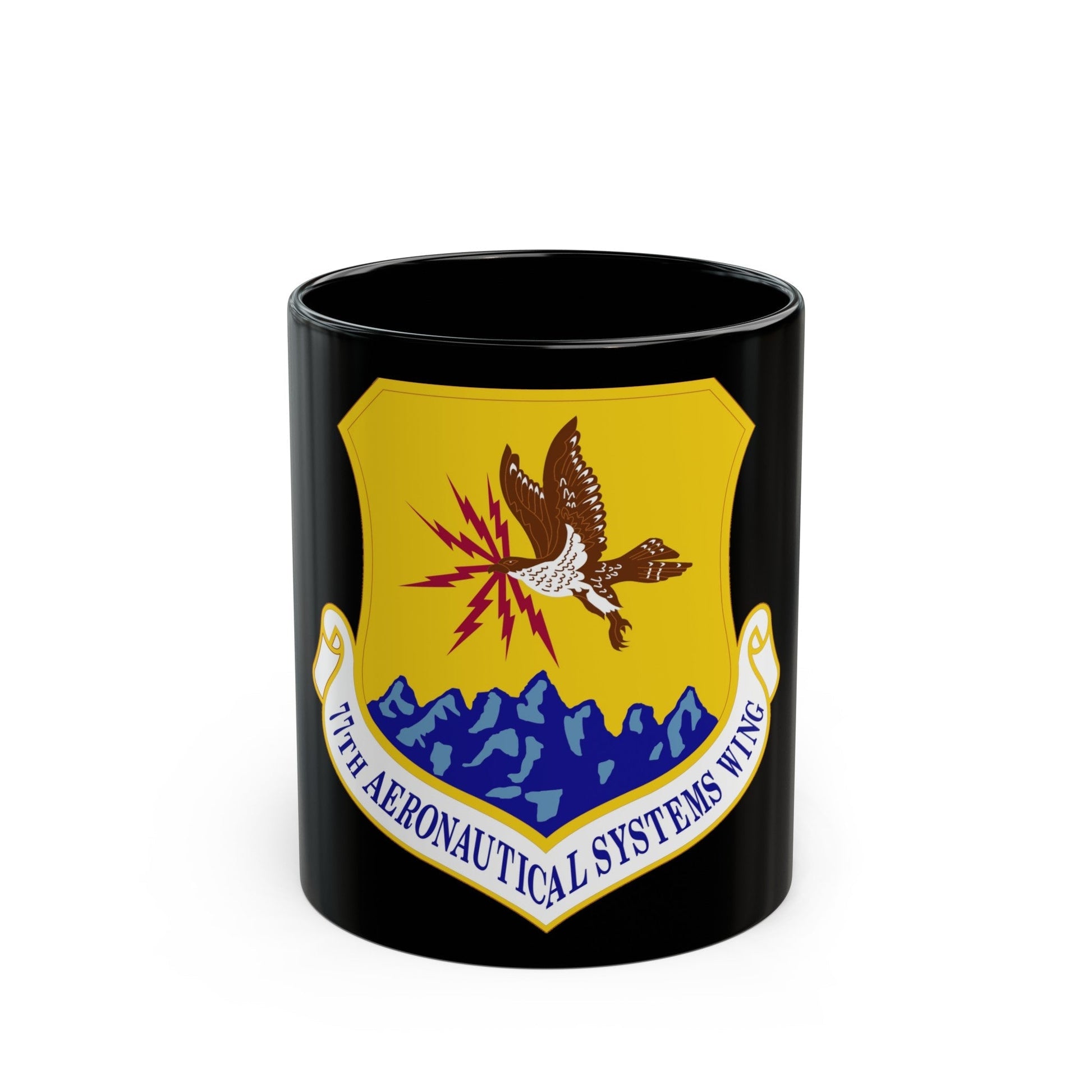 77th Aeronautical Systems Wing (U.S. Air Force) Black Coffee Mug-11oz-The Sticker Space