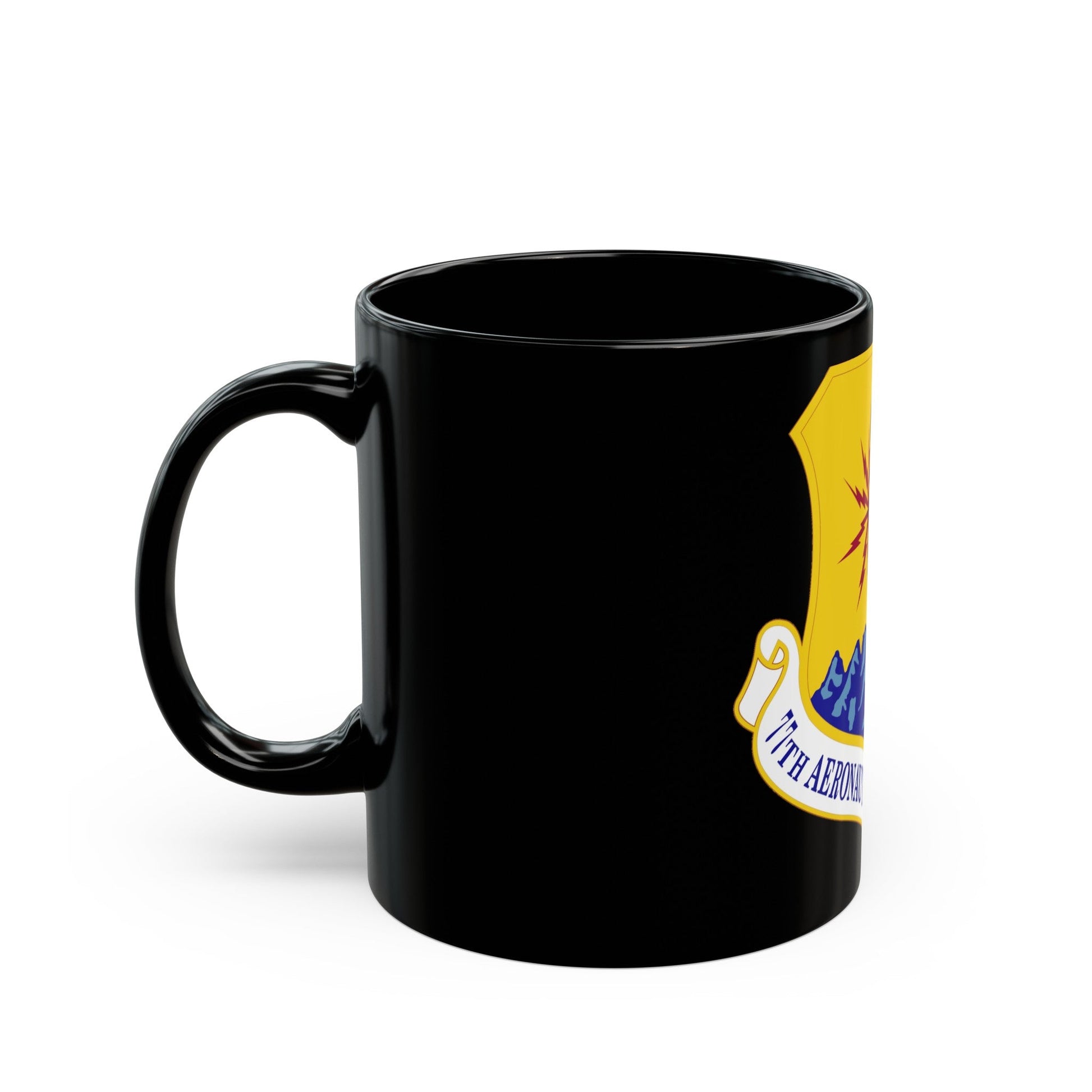 77th Aeronautical Systems Wing (U.S. Air Force) Black Coffee Mug-The Sticker Space