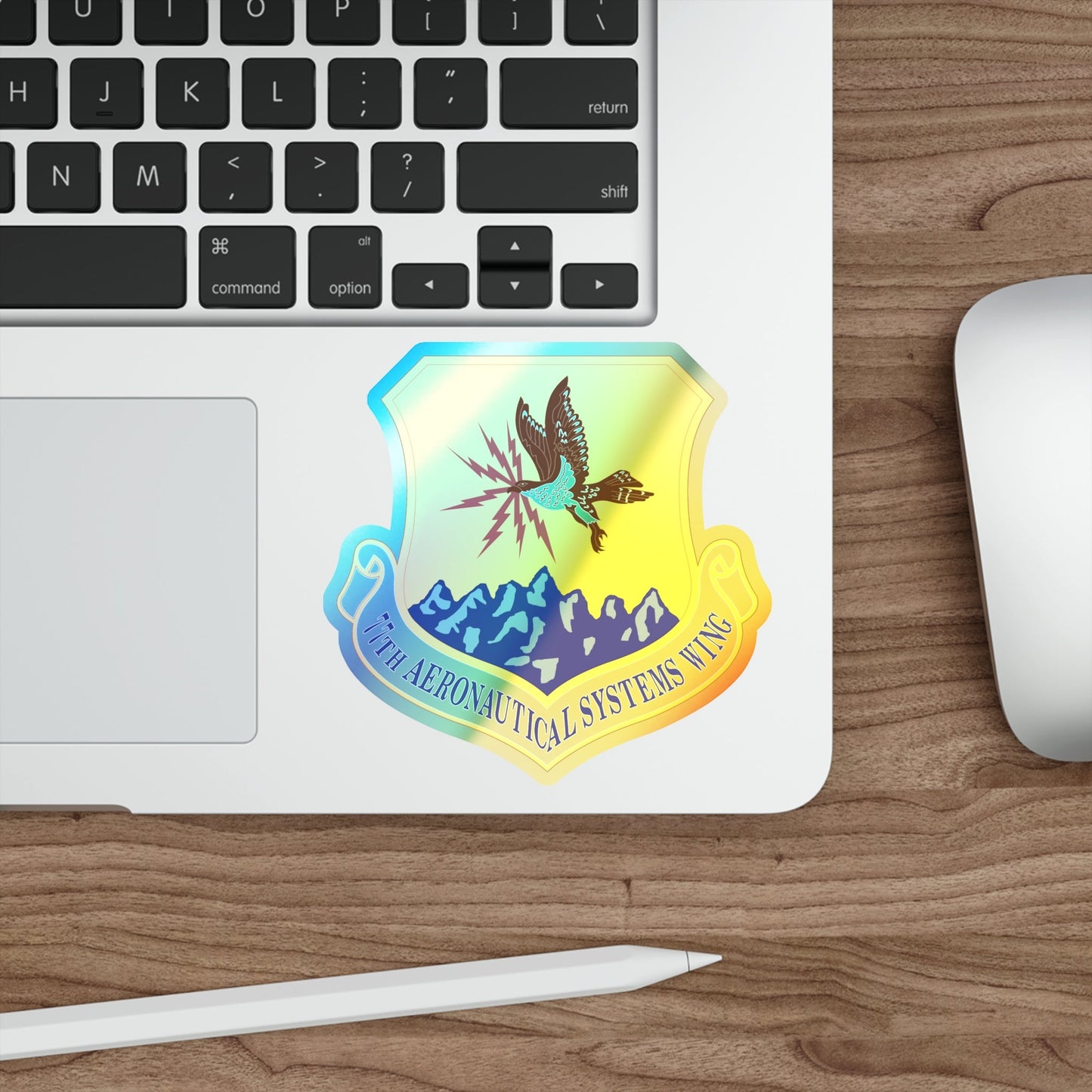 77th Aeronautical Systems Wing (U.S. Air Force) Holographic STICKER Die-Cut Vinyl Decal-The Sticker Space