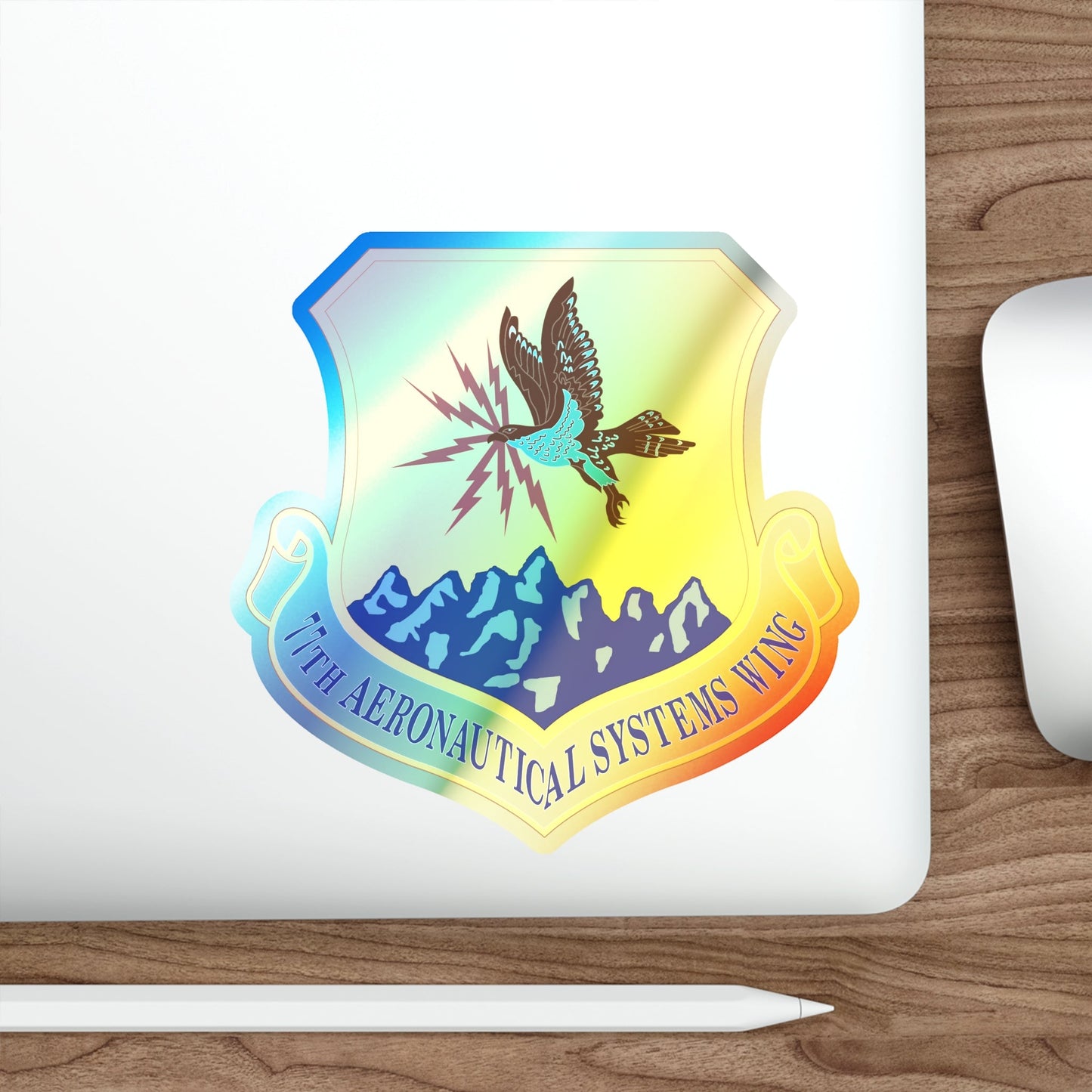 77th Aeronautical Systems Wing (U.S. Air Force) Holographic STICKER Die-Cut Vinyl Decal-The Sticker Space