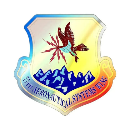 77th Aeronautical Systems Wing (U.S. Air Force) Holographic STICKER Die-Cut Vinyl Decal 4 Inch Holographic - The Sticker Space