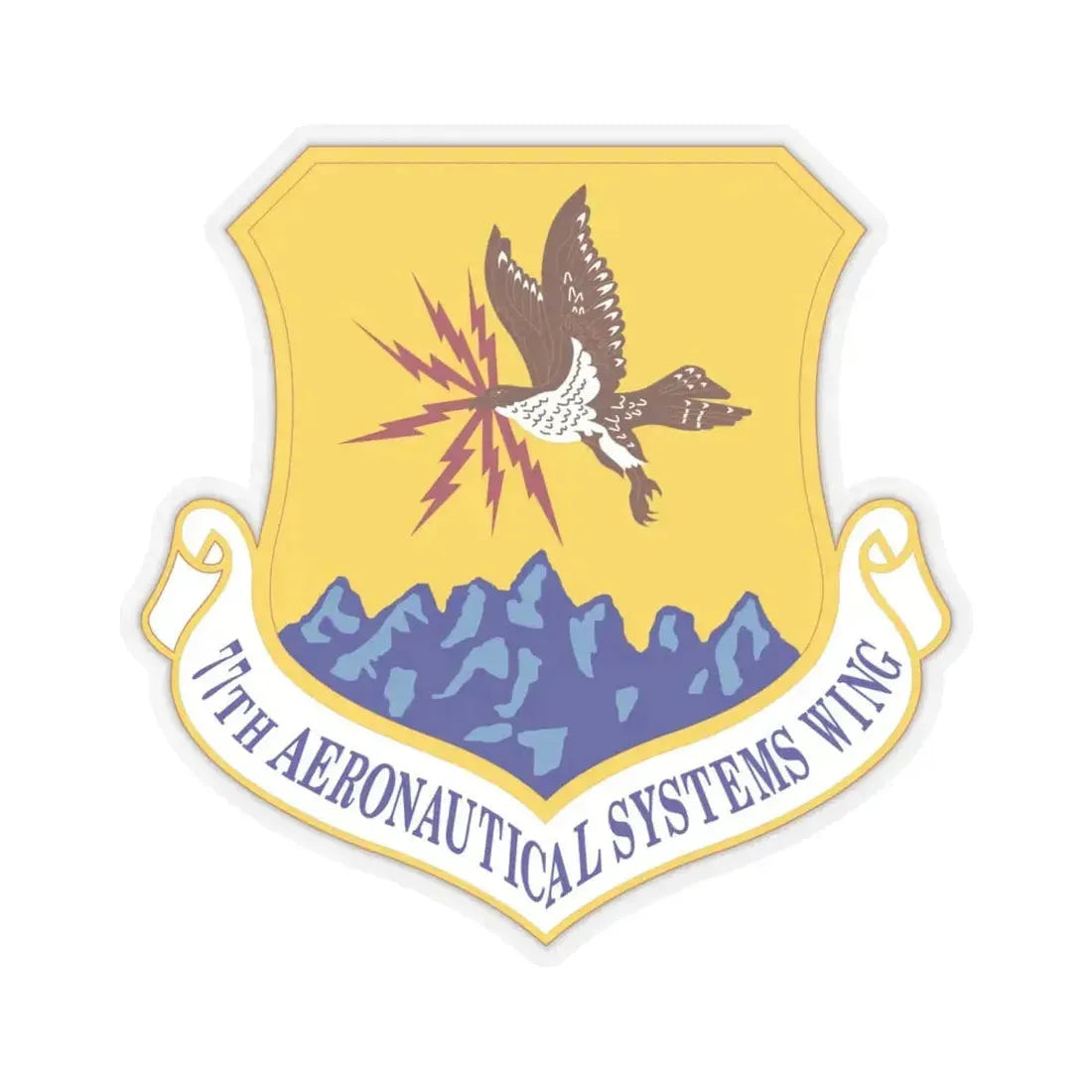 77th Aeronautical Systems Wing (U.S. Air Force) STICKER Vinyl Kiss-Cut Decal 6 Inch Transparent - The Sticker Space