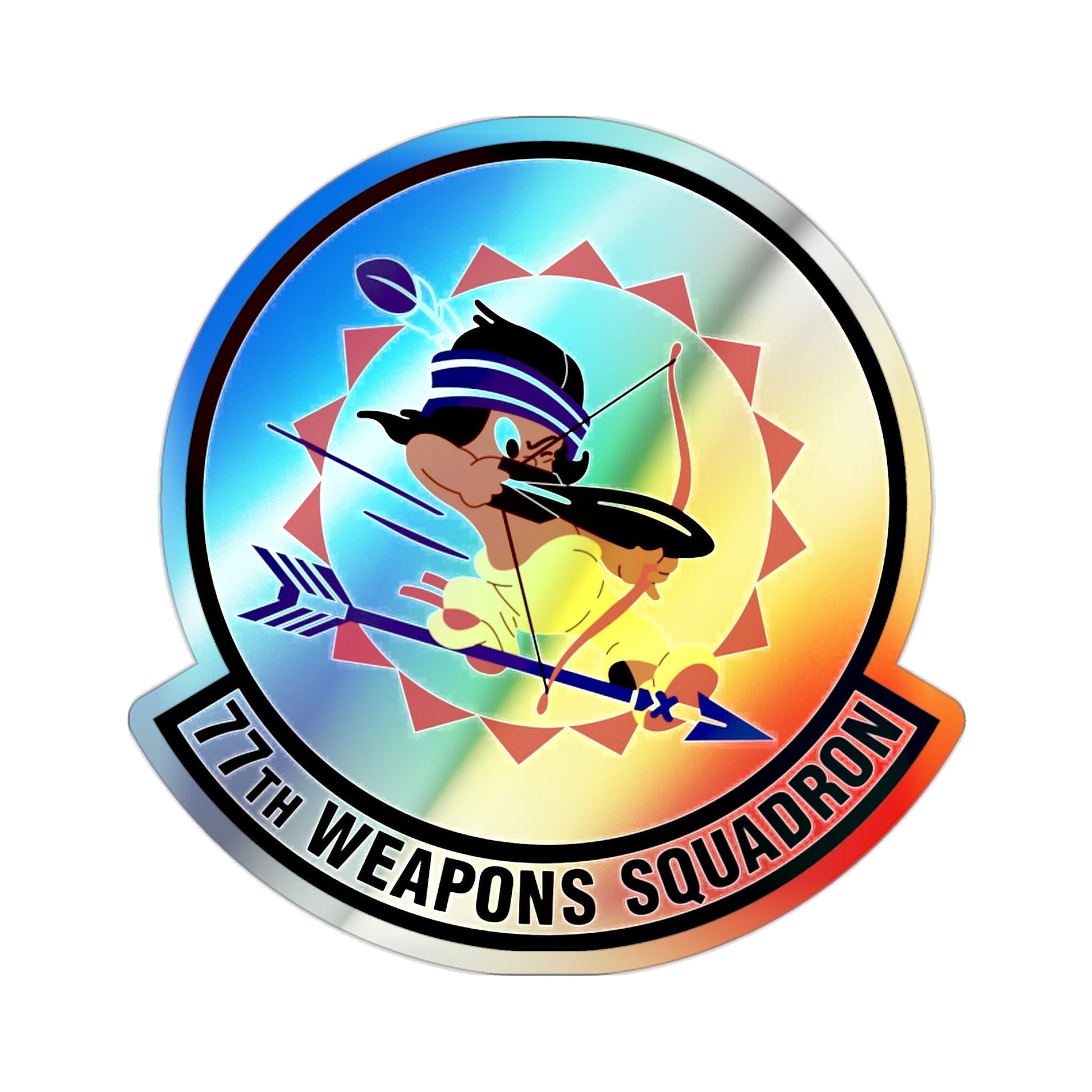 77th Weapons Squadron (U.S. Air Force) Holographic STICKER Die-Cut Vinyl Decal-2 Inch-The Sticker Space