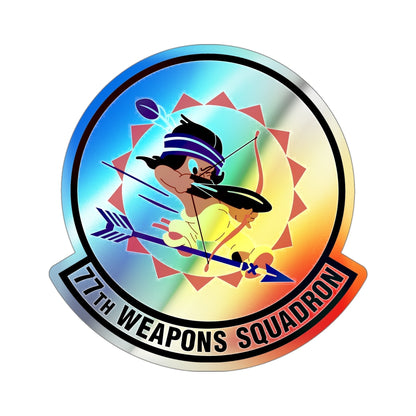 77th Weapons Squadron (U.S. Air Force) Holographic STICKER Die-Cut Vinyl Decal-4 Inch-The Sticker Space