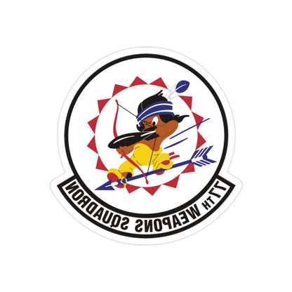 77th Weapons Squadron (U.S. Air Force) REVERSE PRINT Transparent STICKER-2" × 2"-The Sticker Space