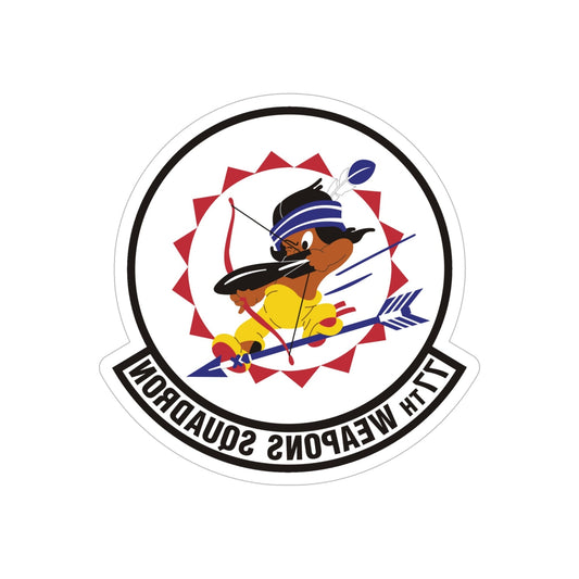 77th Weapons Squadron (U.S. Air Force) REVERSE PRINT Transparent STICKER-6" × 6"-The Sticker Space