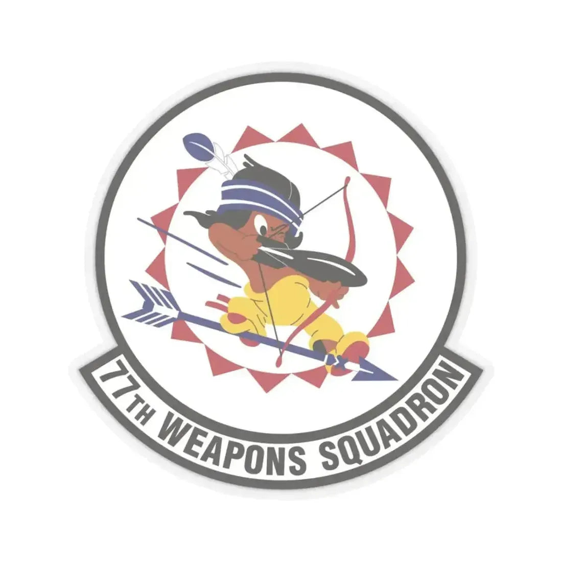 77th Weapons Squadron (U.S. Air Force) STICKER Vinyl Kiss-Cut Decal 3 Inch Transparent - The Sticker Space