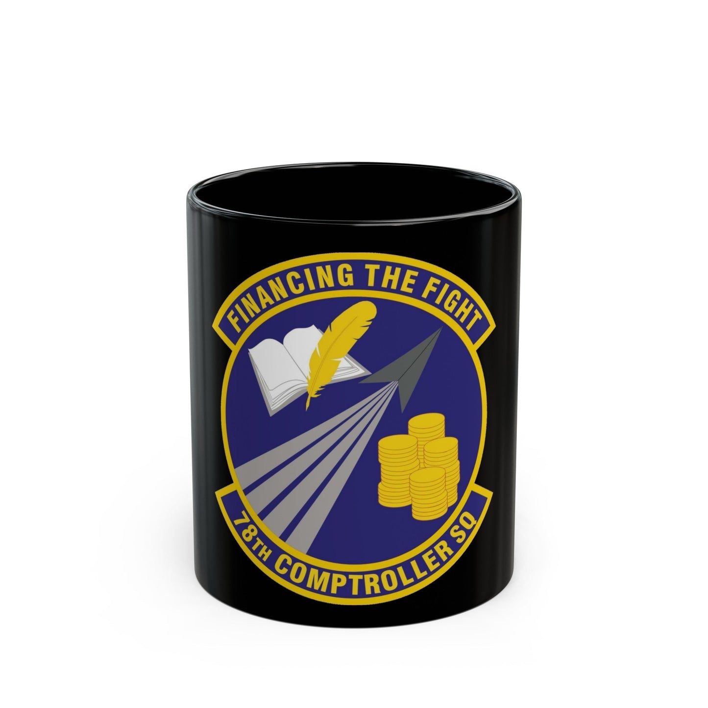 78 Comptroller Squadron AFMC (U.S. Air Force) Black Coffee Mug-11oz-The Sticker Space