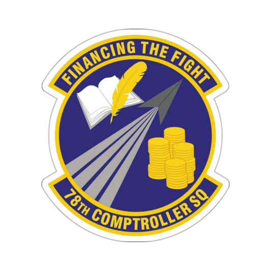 78 Comptroller Squadron AFMC (U.S. Air Force) STICKER Vinyl Die-Cut Decal-White-The Sticker Space
