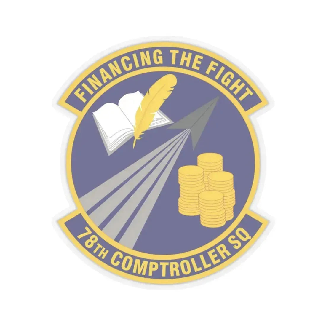 78 Comptroller Squadron AFMC (U.S. Air Force) STICKER Vinyl Kiss-Cut Decal 3 Inch Transparent - The Sticker Space