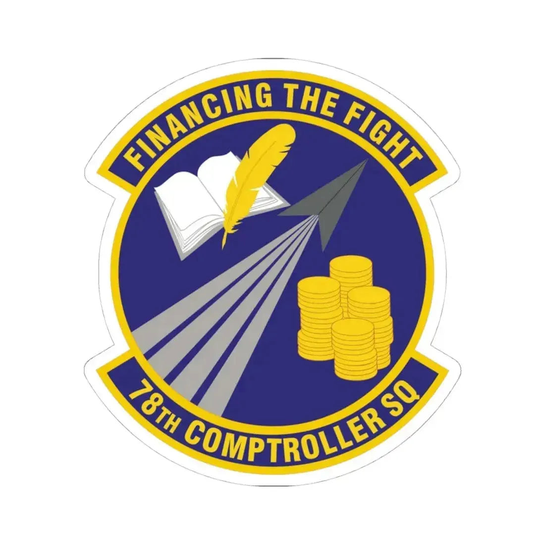 78 Comptroller Squadron AFMC (U.S. Air Force) STICKER Vinyl Kiss-Cut Decal 4 Inch White - The Sticker Space