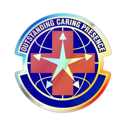 78 Healthcare Operations Squadron AFMC (U.S. Air Force) Holographic STICKER Die-Cut Vinyl Decal 3 Inch Holographic - The Sticker Space