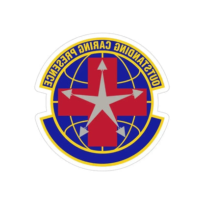 78 Healthcare Operations Squadron AFMC (U.S. Air Force) REVERSE PRINT Transparent Die-Cut STICKER 5 Inch Die-Cut Transparent - The Sticker Space