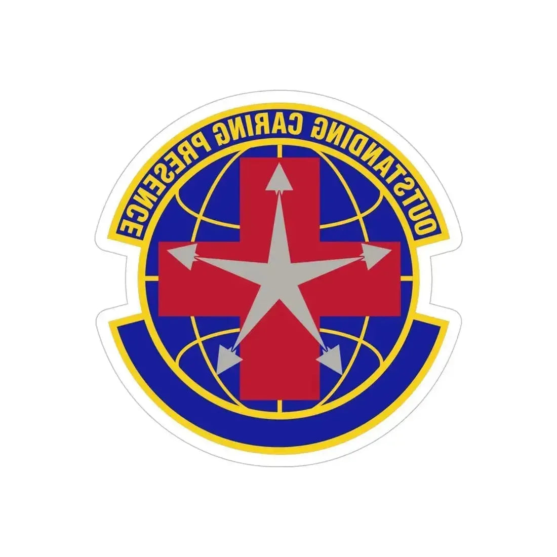 78 Healthcare Operations Squadron AFMC (U.S. Air Force) REVERSE PRINT Transparent Die-Cut STICKER 6 Inch Die-Cut Transparent - The Sticker Space