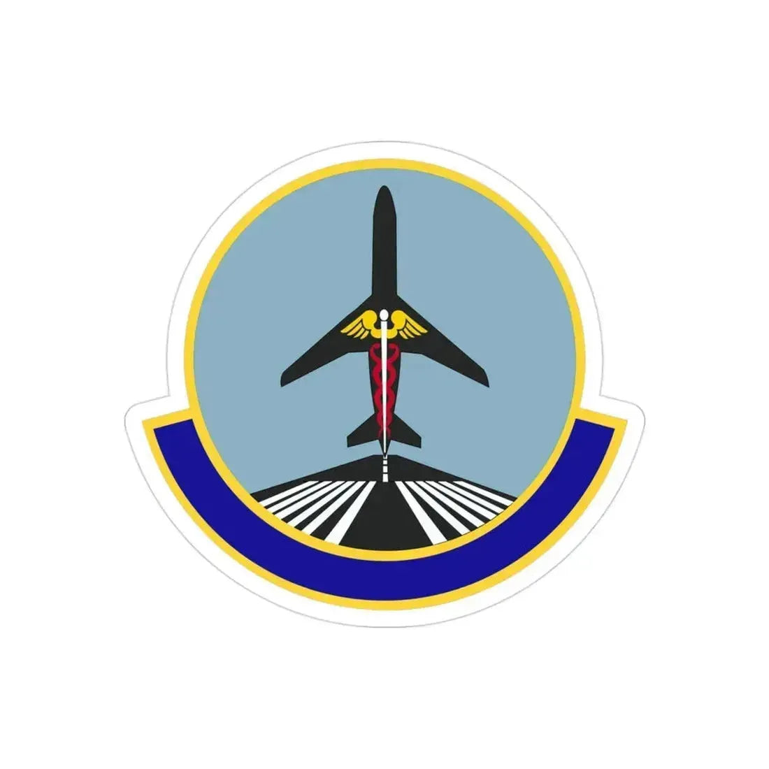 78 Operational Medical Readiness Squadron AFMC (U.S. Air Force) REVERSE PRINT Transparent Die-Cut STICKER 3 Inch Die-Cut Transparent - The Sticker Space