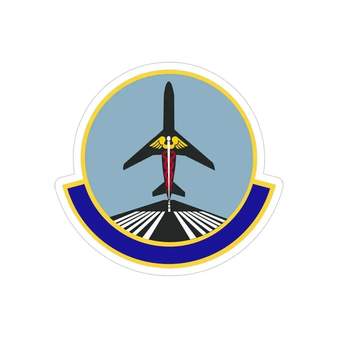 78 Operational Medical Readiness Squadron AFMC (U.S. Air Force) REVERSE PRINT Transparent Die-Cut STICKER 4 Inch Die-Cut Transparent - The Sticker Space