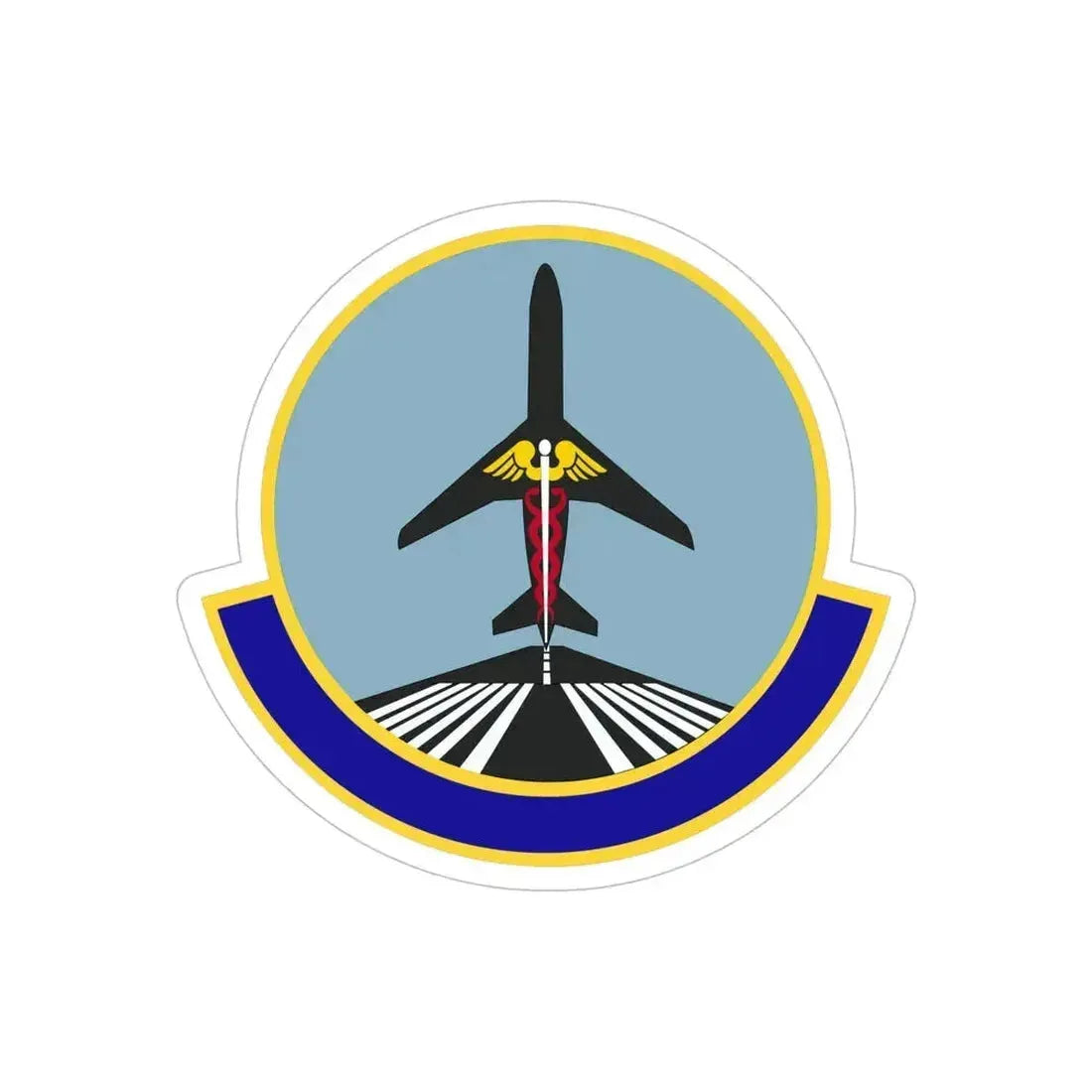 78 Operational Medical Readiness Squadron AFMC (U.S. Air Force) REVERSE PRINT Transparent Die-Cut STICKER 5 Inch Die-Cut Transparent - The Sticker Space