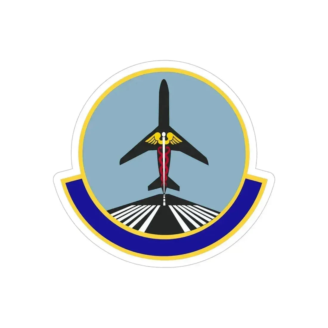 78 Operational Medical Readiness Squadron AFMC (U.S. Air Force) REVERSE PRINT Transparent Die-Cut STICKER 6 Inch Die-Cut Transparent - The Sticker Space