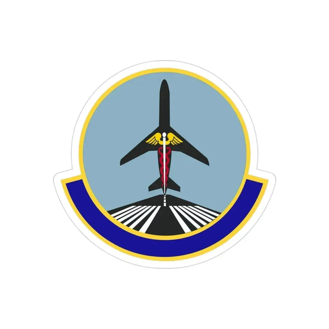 78 Operational Medical Readiness Squadron AFMC (U.S. Air Force) REVERSE PRINT Transparent Die-Cut STICKER - The Sticker Space