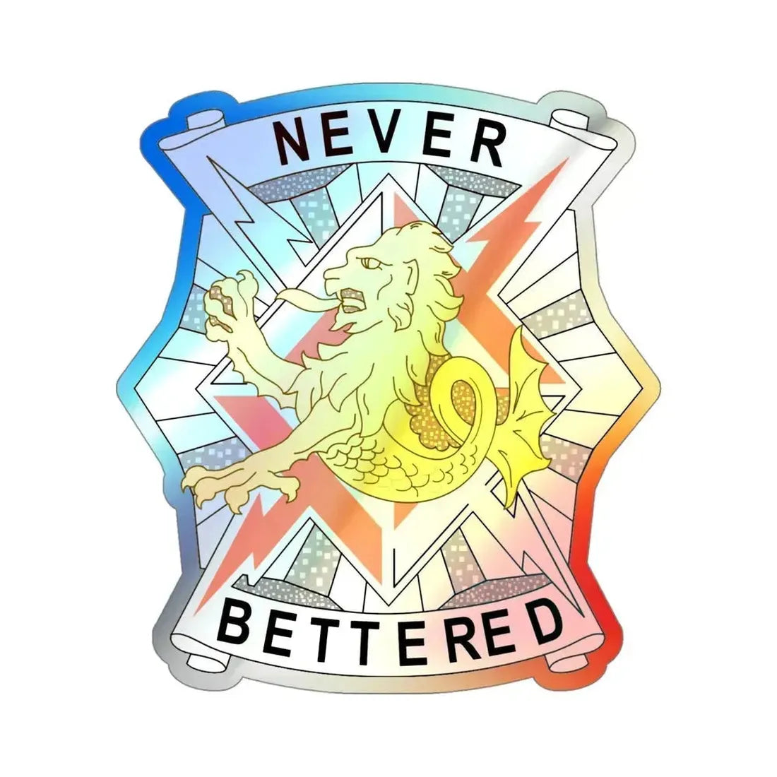 78 Signal Battalion (U.S. Army) Holographic STICKER Die-Cut Vinyl Decal 4 Inch Holographic - The Sticker Space