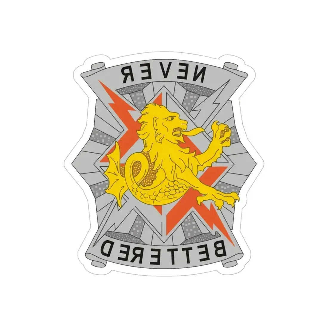78 Signal Battalion (U.S. Army) REVERSE PRINT Transparent Die-Cut STICKER 5 Inch Die-Cut Transparent - The Sticker Space