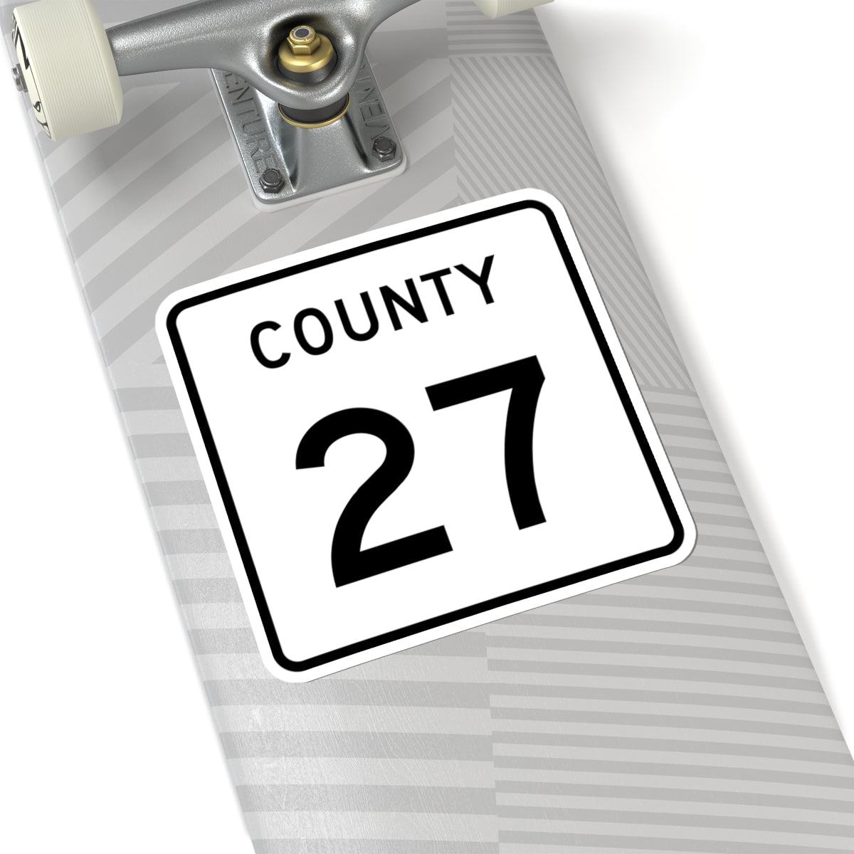 County 27 square (Minnesota) (Road Sign) STICKER Vinyl Kiss-Cut Decal