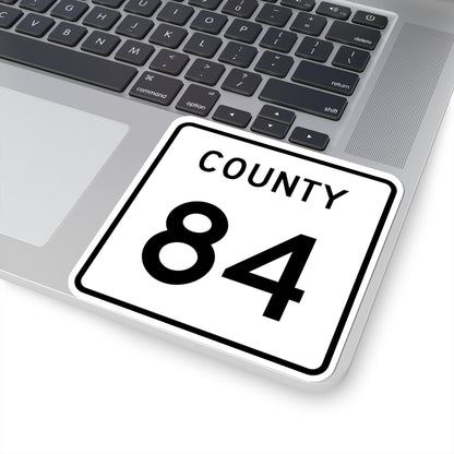 County 84 square (Minnesota) (Road Sign) STICKER Vinyl Kiss-Cut Decal