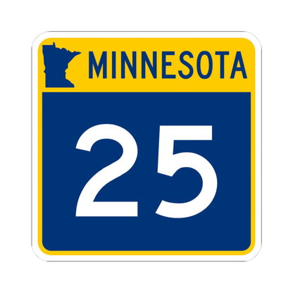 MN-25 (Minnesota) (Road Sign) STICKER Vinyl Kiss-Cut Decal