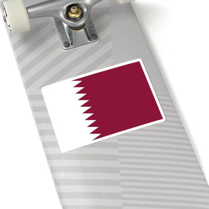 Flag of Qatar 3-2 (Qatar) STICKER Vinyl Kiss-Cut Decal