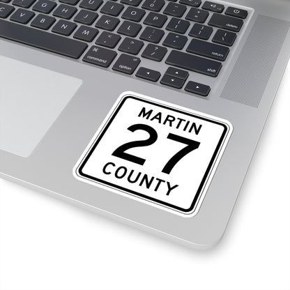 Martin County Route 27 MN (Minnesota) (Road Sign) STICKER Vinyl Kiss-Cut Decal