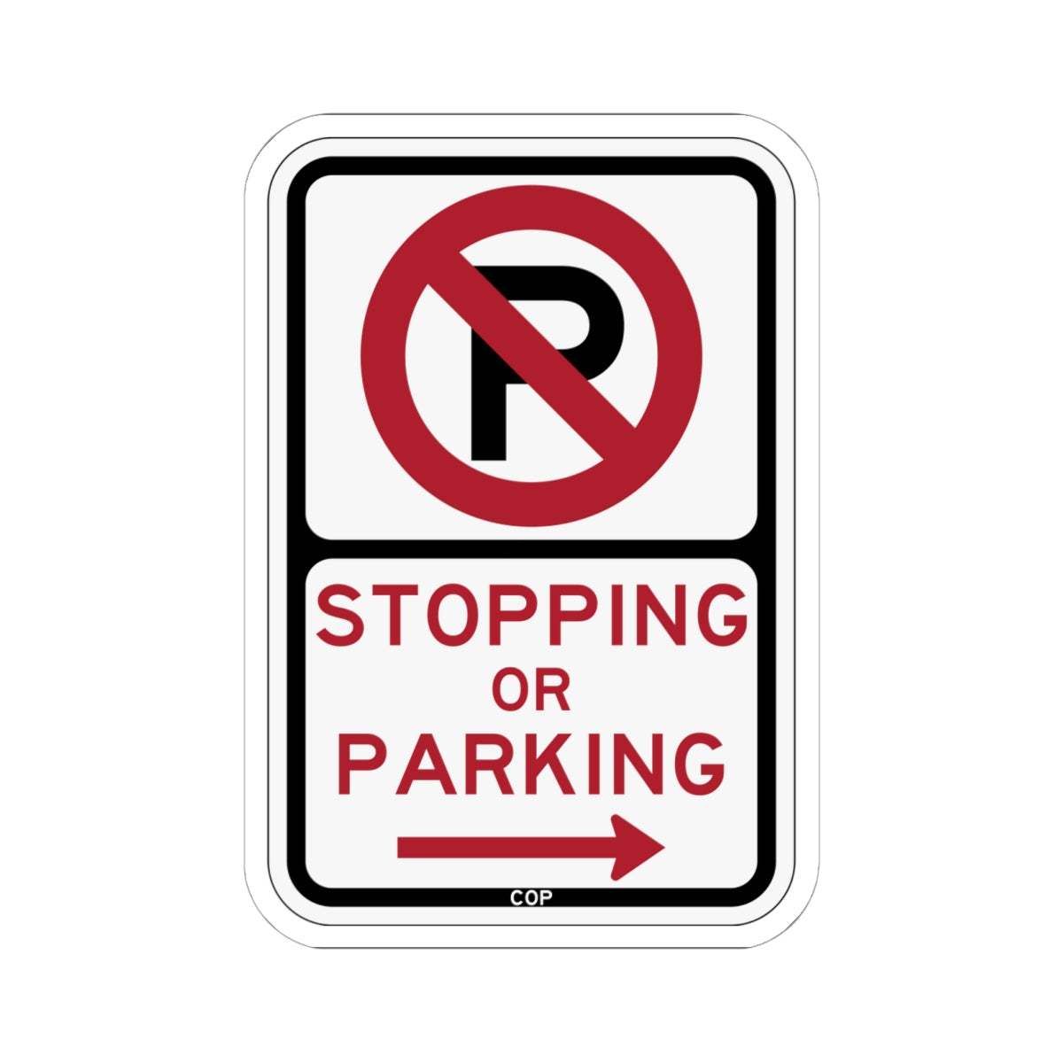 PBOT Road sign P1300R (Oregon) (Road Sign) STICKER Vinyl Kiss-Cut Decal