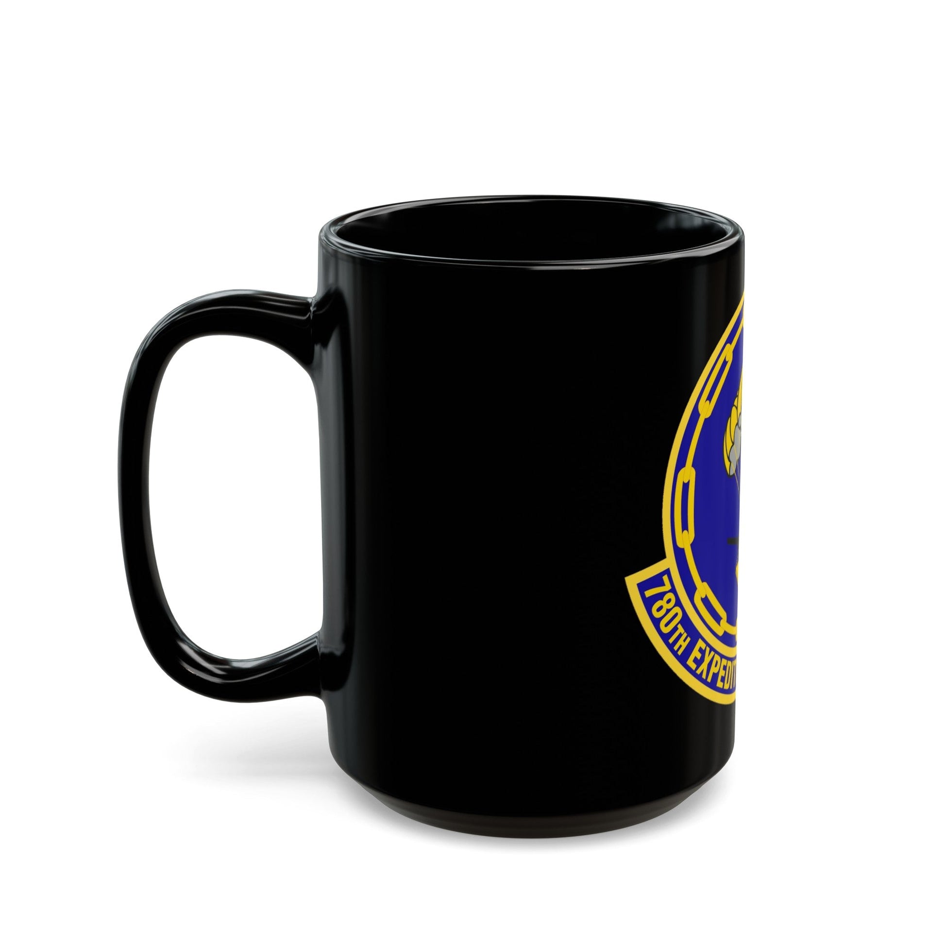 780th Expeditionary Airlift Squadron (U.S. Air Force) Black Coffee Mug-The Sticker Space