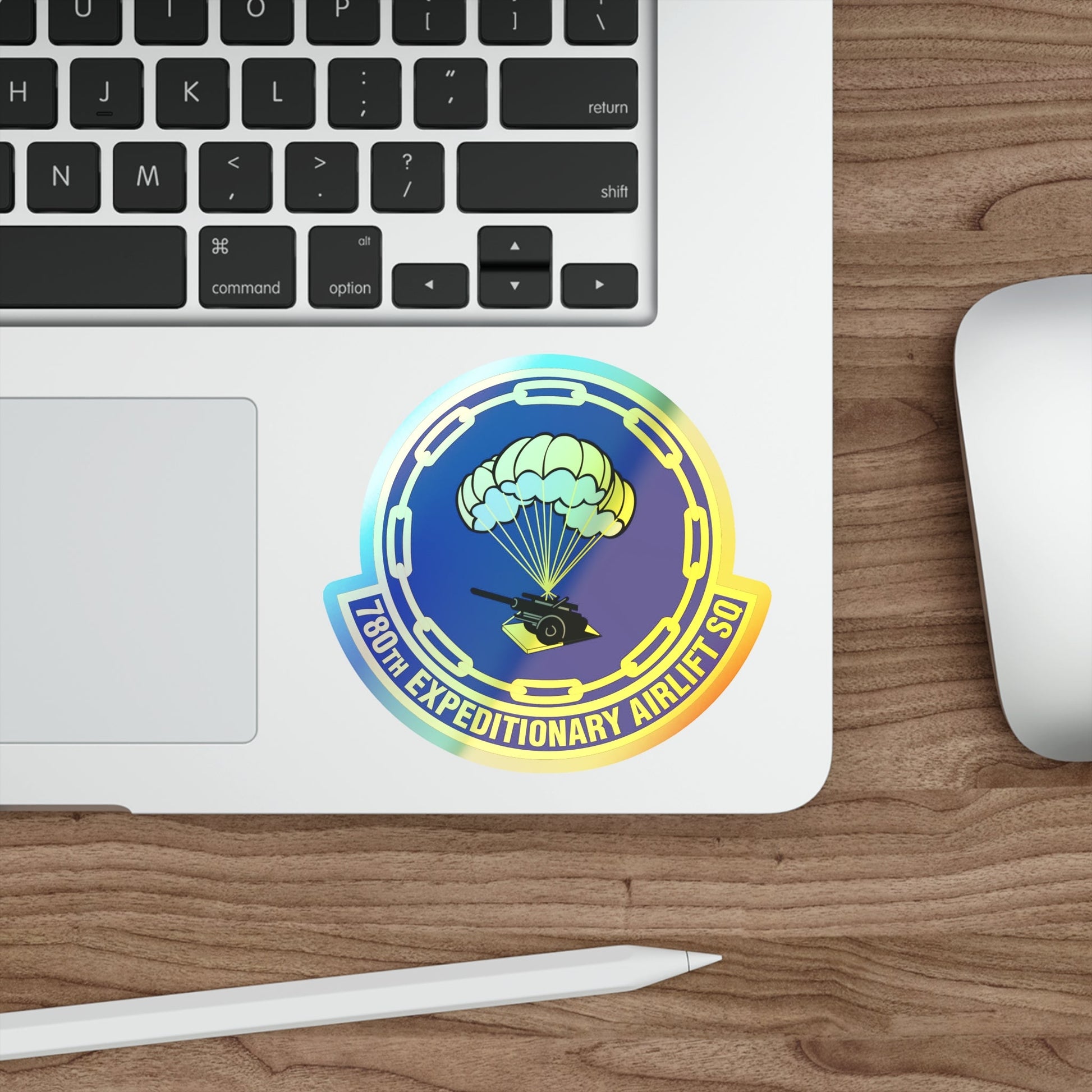 780th Expeditionary Airlift Squadron (U.S. Air Force) Holographic STICKER Die-Cut Vinyl Decal-The Sticker Space