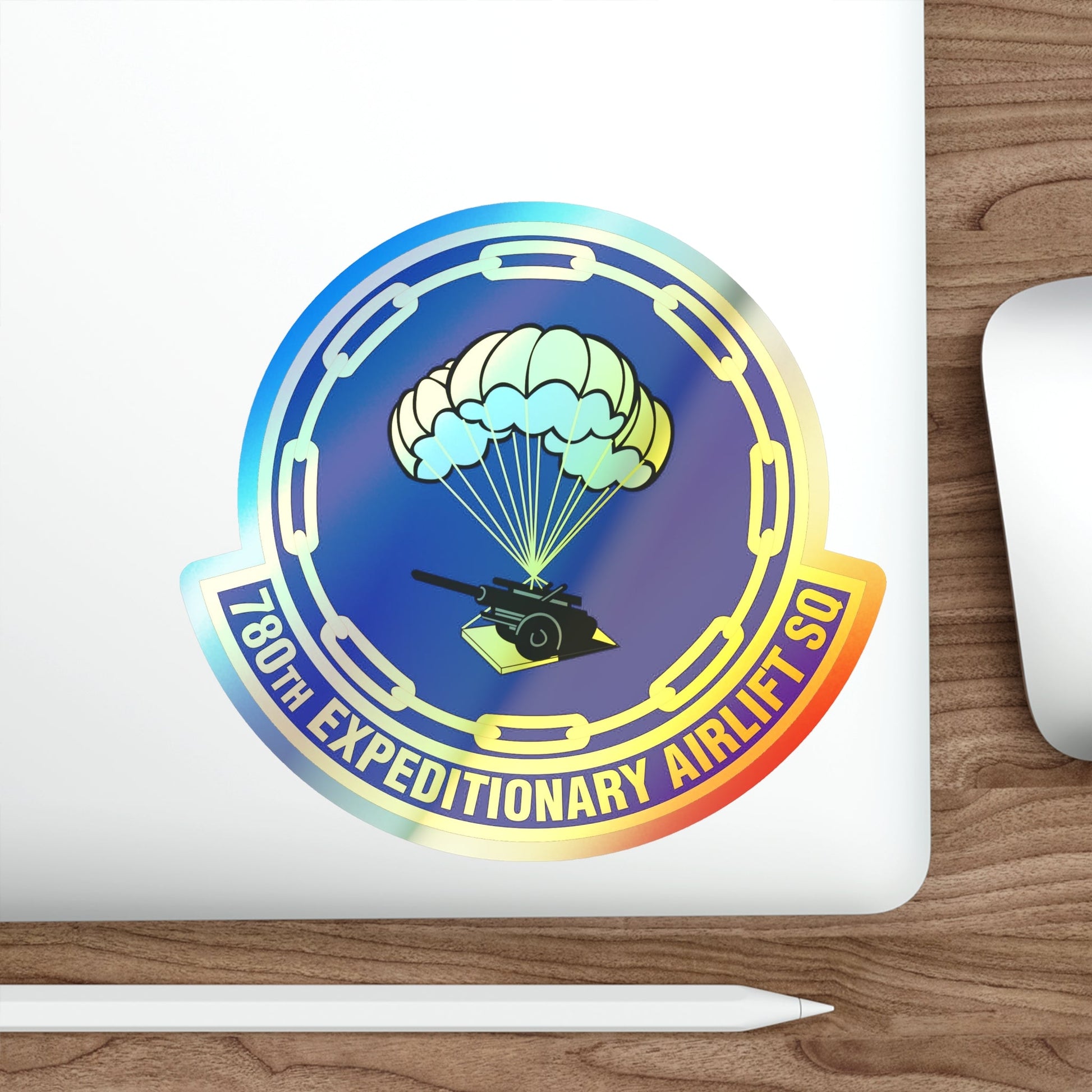 780th Expeditionary Airlift Squadron (U.S. Air Force) Holographic STICKER Die-Cut Vinyl Decal-The Sticker Space