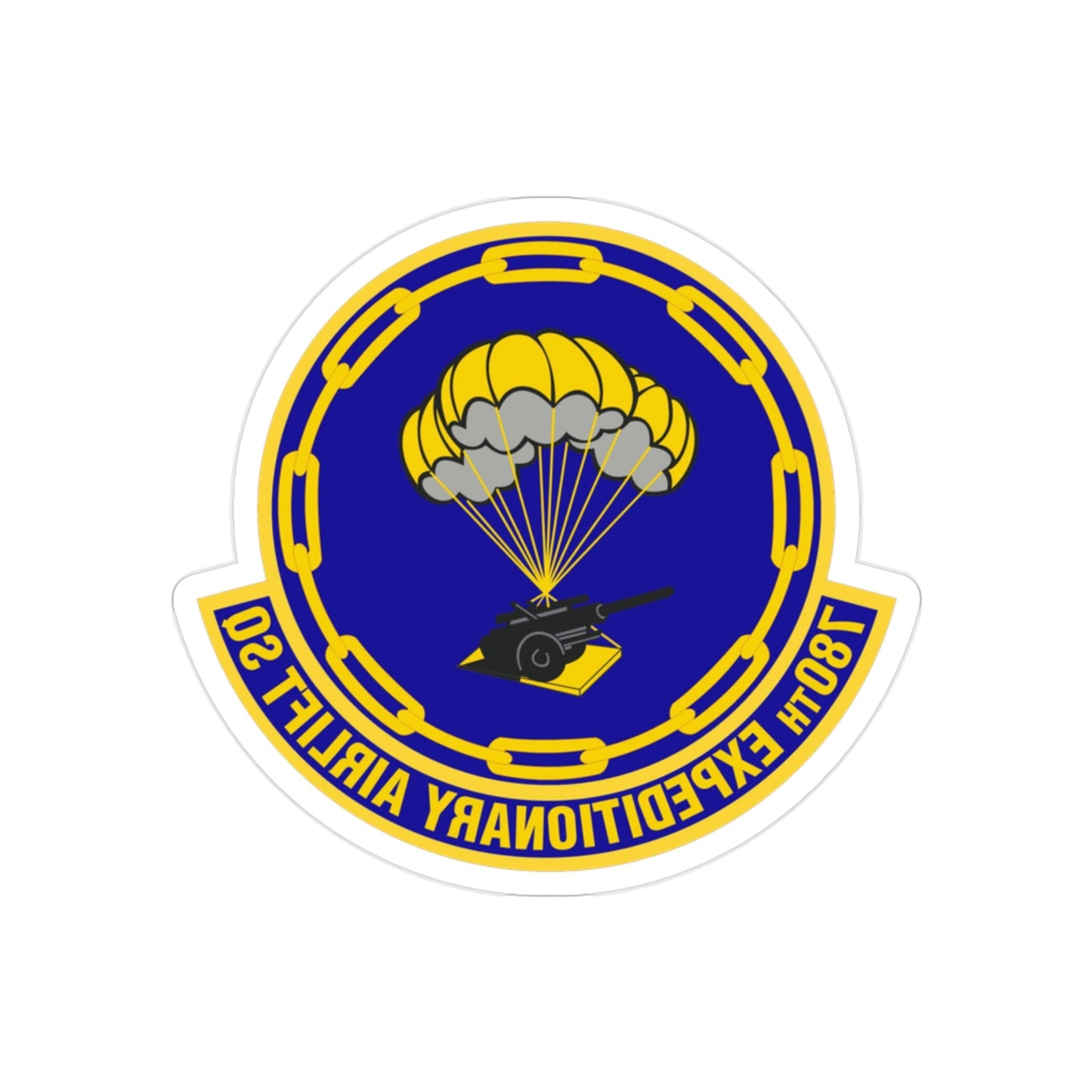 780th Expeditionary Airlift Squadron (U.S. Air Force) REVERSE PRINT Transparent STICKER-2 Inch-The Sticker Space