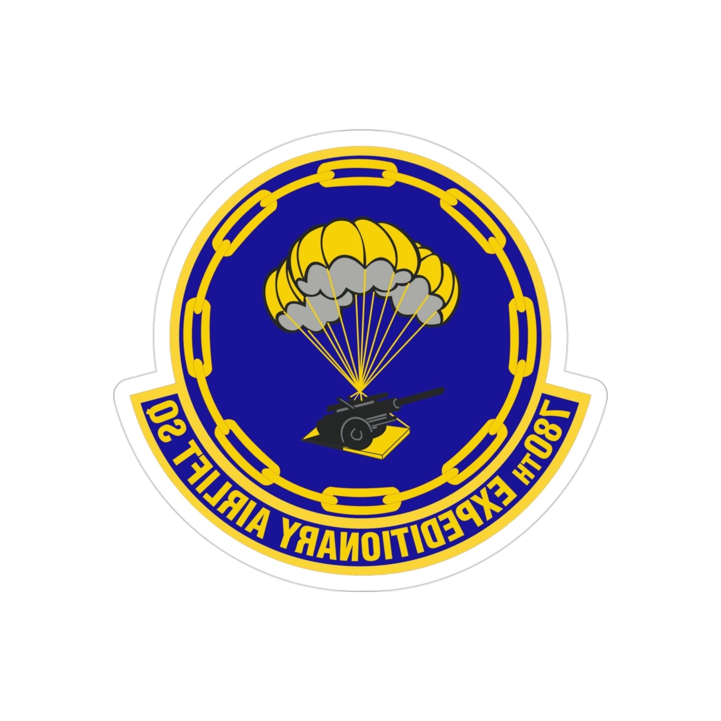 780th Expeditionary Airlift Squadron (U.S. Air Force) REVERSE PRINT Transparent STICKER-3 Inch-The Sticker Space