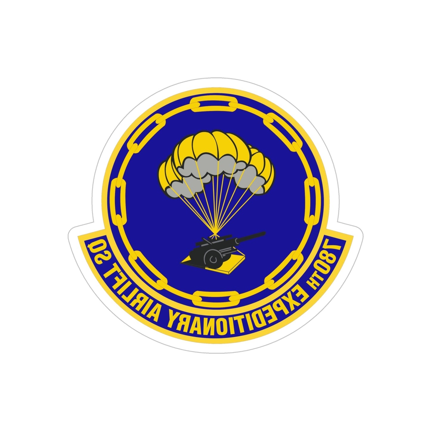 780th Expeditionary Airlift Squadron (U.S. Air Force) REVERSE PRINT Transparent STICKER-5 Inch-The Sticker Space